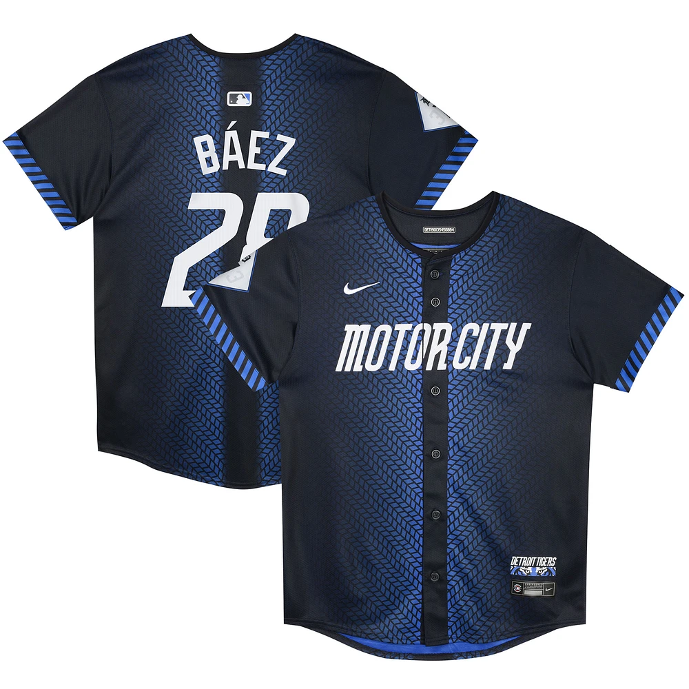 Preschool Nike Javier Baez Navy Detroit Tigers 2024 City Connect Limited Jersey