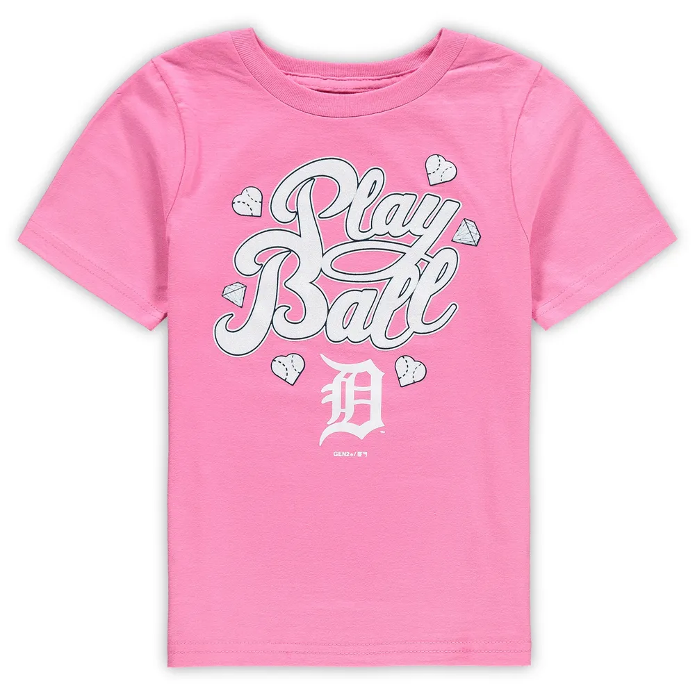 Lids Detroit Tigers Preschool Ball Girl T-Shirt - Pink
