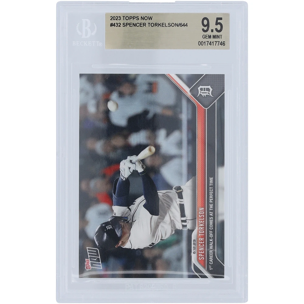 Spencer Torkelson Detroit Tigers 2023 Topps Now 1st Career Walk-Off Homerun #432 BGS Authenticated 9.5 Card