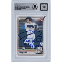 Spencer Torkelson Detroit Tigers Autographed 2020 Bowman Draft 1st Edition #BD-121 Beckett Fanatics Witnessed Authenticated 10 Rookie Card with "MLB Debut 4/8/2022" Inscription