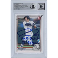 Spencer Torkelson Detroit Tigers Autographed 2020 Bowman Draft 1st Edition #BD-121 Beckett Fanatics Witnessed Authenticated 10 Rookie Card with "MLB Debut 4/8/2022" Inscription