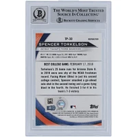 Spencer Torkelson Detroit Tigers Autographed 2020 Bowman's Best Top Prospects Refractor #TP30 Beckett Fanatics Witnessed Authenticated 9/10 Rookie Card