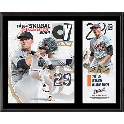 Tarik Skubal Detroit Tigers 2024 American League Cy Young Award 12" x 15" Sublimated Plaque