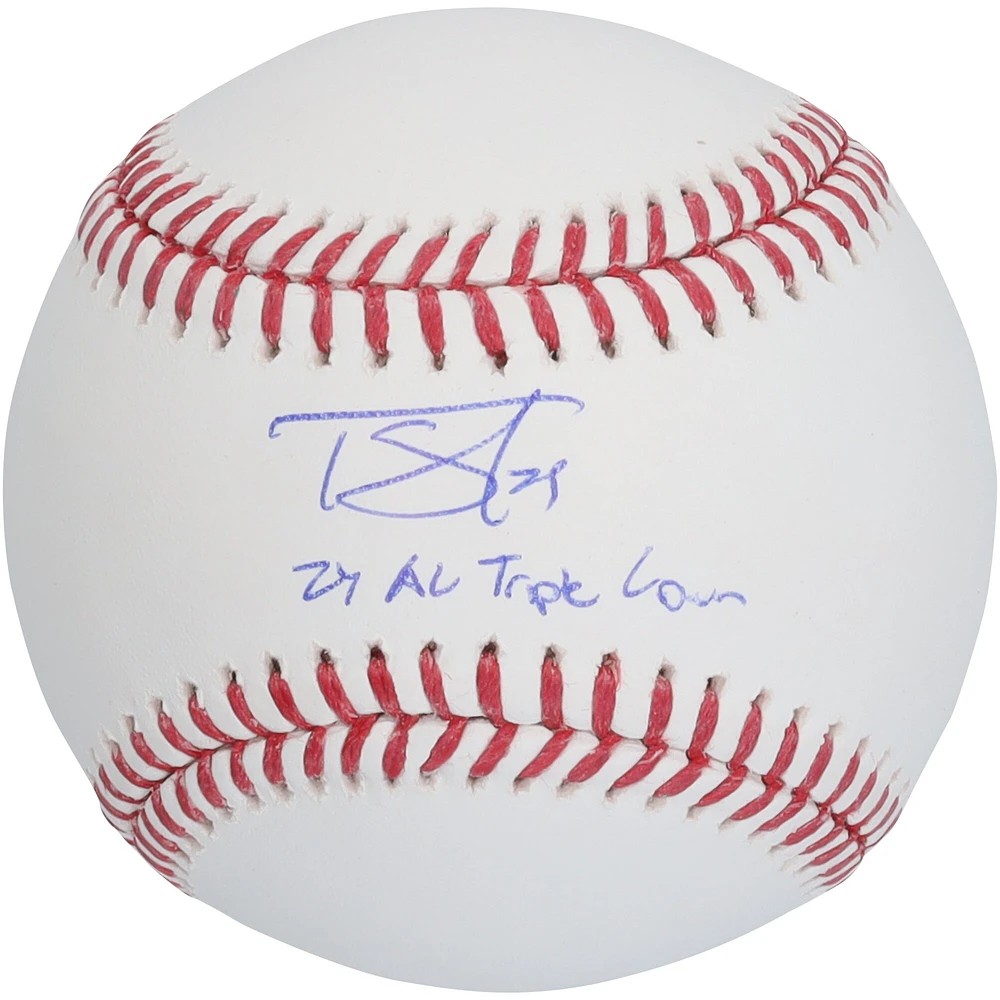 Tarik Skubal Detroit Tigers Autographed Baseball with "24 AL Triple Crown" Inscription