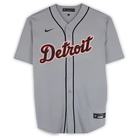 Tarik Skubal Detroit Tigers Autographed Gray Nike Replica Jersey with "24 AL Triple Crown" Inscription