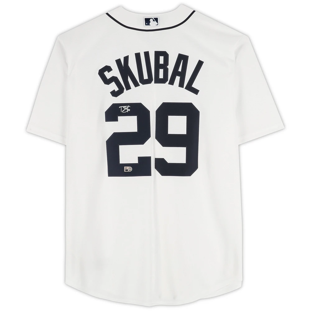 Tarik Skubal Detroit Tigers Autographed White Nike Replica Jersey 