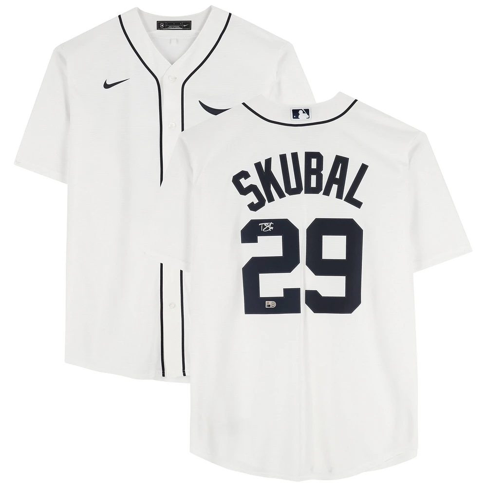 Tarik Skubal Detroit Tigers Autographed White Nike Replica Jersey