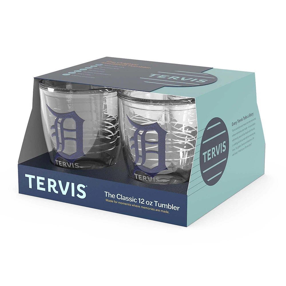 Tervis Detroit Tigers paquet de quatre 12oz. Ensemble de gobelets emblème