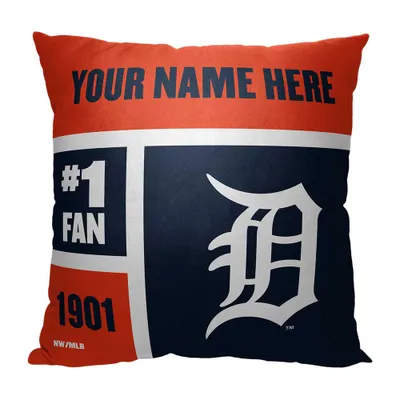 Detroit Tigers The Northwest Group 18'' x 18'' Colorblock Personalized Throw Pillow