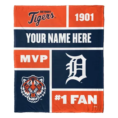 Detroit Tigers The Northwest Group 50'' x 60'' Colorblock Personalized Silk Touch Throw