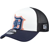 Toddler New Era  White/Navy Detroit Tigers Painted A-Frame 9FORTY Trucker Adjustable Hat