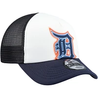 Toddler New Era  White/Navy Detroit Tigers Painted A-Frame 9FORTY Trucker Adjustable Hat