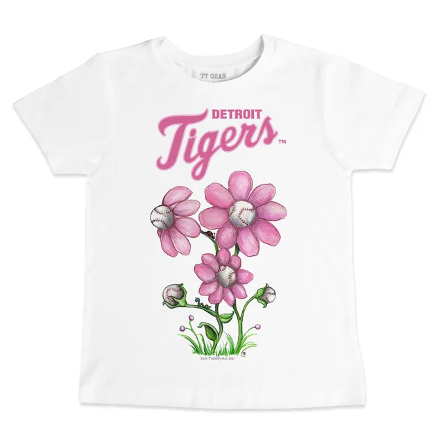 Infant Tiny Turnip White Detroit Tigers Baseball Crossbats T-Shirt