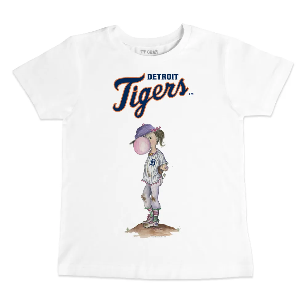 Women's Tiny Turnip White Detroit Tigers Girl Teddy T-Shirt Size: Extra Large