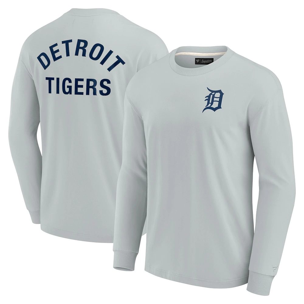 T-shirt unisexe gris à manches longues ultra doux Detroit Tigers Elements