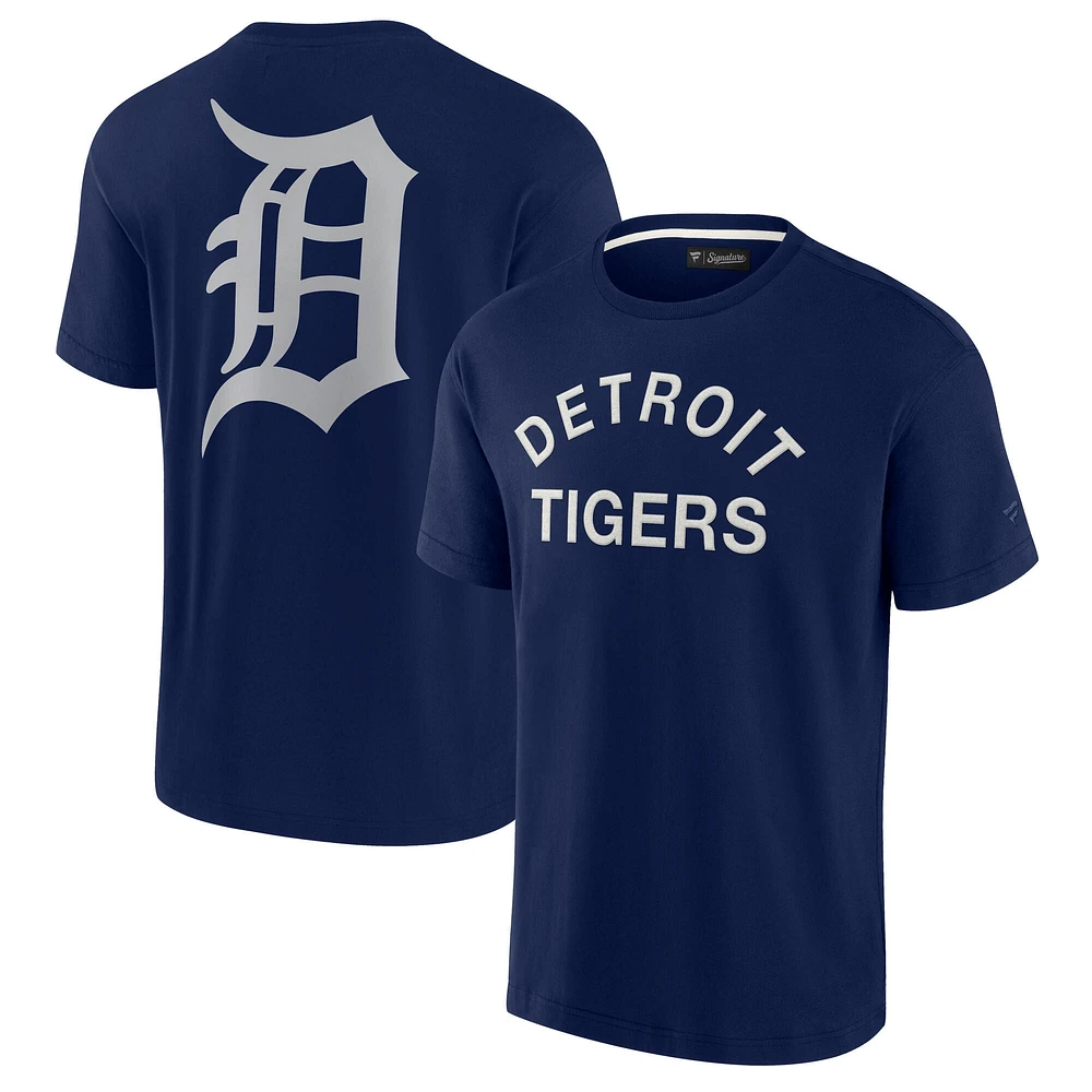 T-shirt unisexe à manches courtes ultra doux bleu marine Detroit Tigers Elements