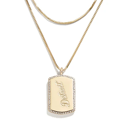 WEAR by Erin Andrews x Baublebar Detroit Tigers Dog Tag Collier