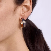 Boucles d'oreilles créoles en émail WEAR By Erin Andrews x BaubleBar Detroit Tigers