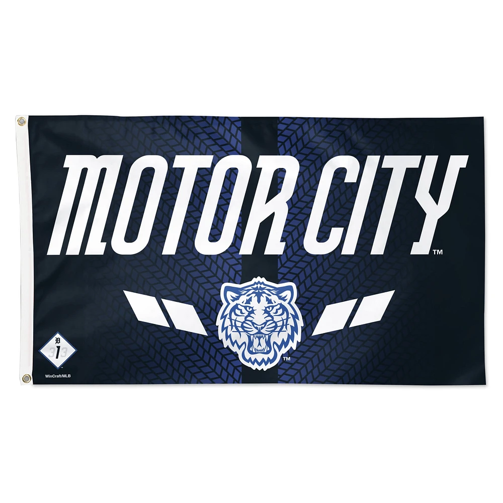 WinCraft Detroit Tigers 2024 City Connect Drapeau de luxe unilatéral avec logo classique 3' x 5'