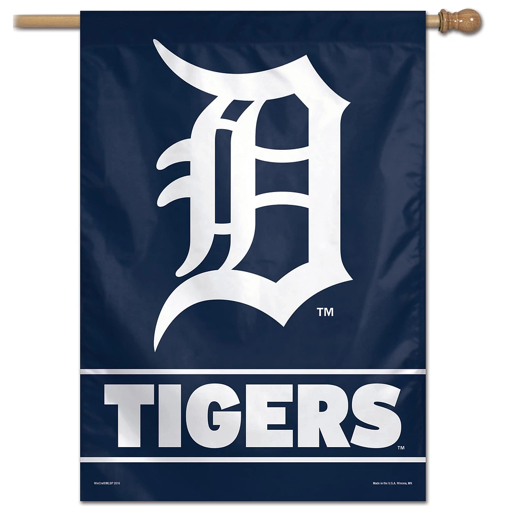 WinCraft Detroit Tigers Bannière verticale simple face avec logo principal 28" x 40"