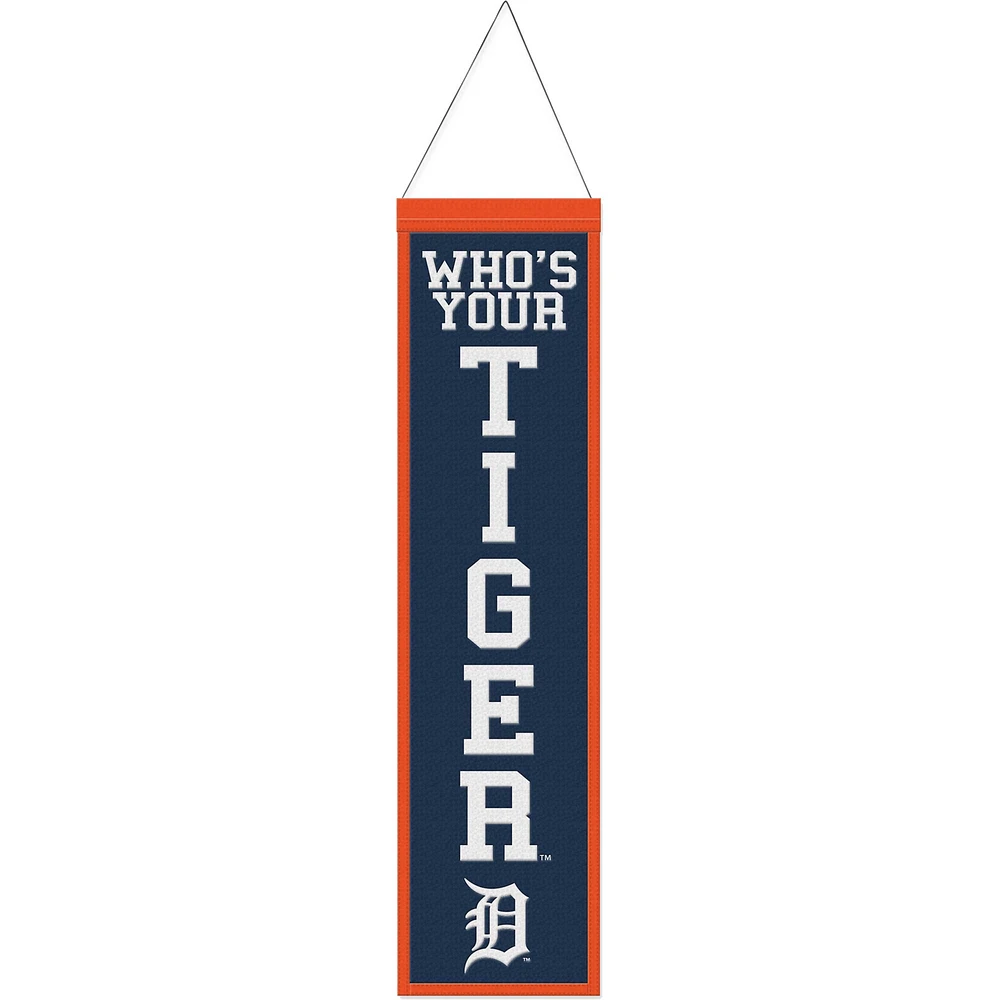 WinCraft Detroit Tigers 8" x 32" Bannière en laine avec slogan