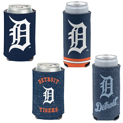 WinCraft Detroit Tigers Slim et 12 oz. Ensemble de 4 refroidisseurs de canettes