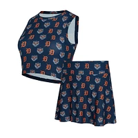 Women's Concepts Sport  Navy Detroit Tigers Knit Tank Top & Skort Set