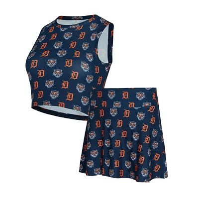 Women's Concepts Sport  Navy Detroit Tigers Knit Tank Top & Skort Set