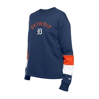 Women's New Era  Navy Detroit Tigers Game Day Color Pullover Sweatshirt