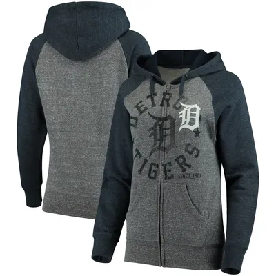 New Era Women's Navy Detroit Tigers Plus Color-Block Full-Zip