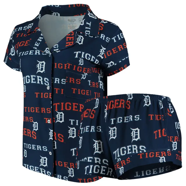 Concepts Sport Navy/Orange Detroit Tigers Big & Tall T-Shirt & Shorts Sleep Set