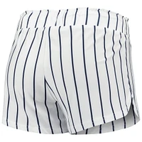 Women's Concepts Sport White Detroit Tigers Reel Pinstripe Tank Top & Shorts Sleep Set