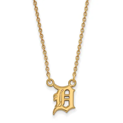 Detroit Tigers Women's 18'' 10k Yellow Gold Small Pendant Necklace