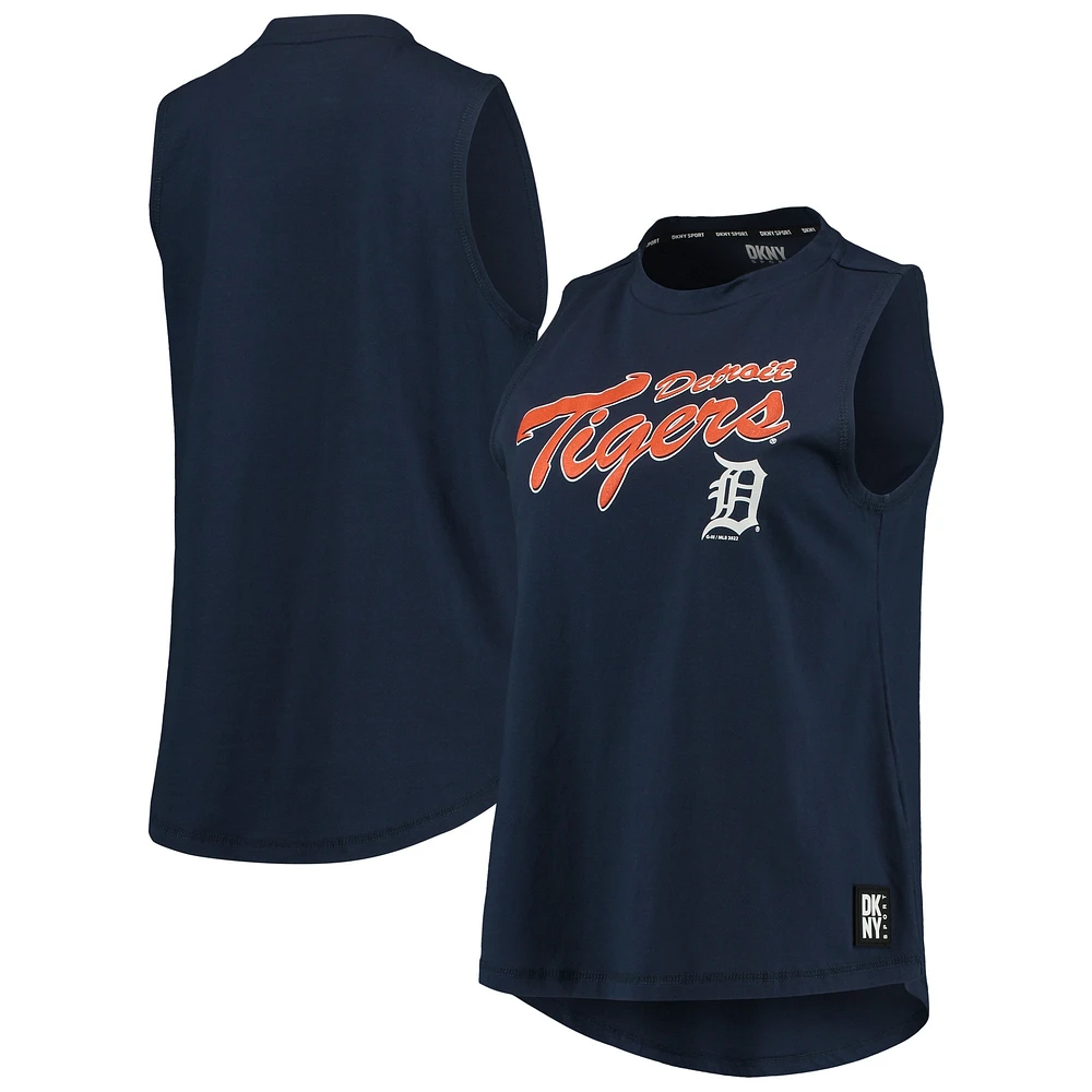 Débardeur Marcie Detroit Tigers DKNY Sport pour femme, bleu marine