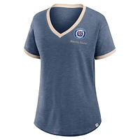 Women's Fanatics Navy Detroit Tigers Binge Worthy Stadium Slub V-Neck T-Shirt