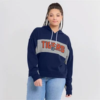 Women's Fanatics Navy Detroit Tigers Filled Stat Sheet Pullover Hoodie