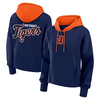 Women's Fanatics Navy Detroit Tigers Oversized Legacy Favorite Spectator Pullover Hoodie