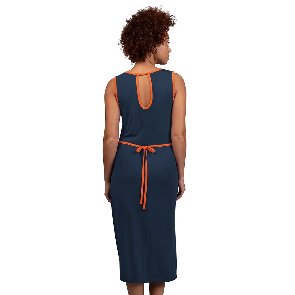 Women's G-III 4Her by Carl Banks Navy Detroit Tigers Center Field Maxi Dress