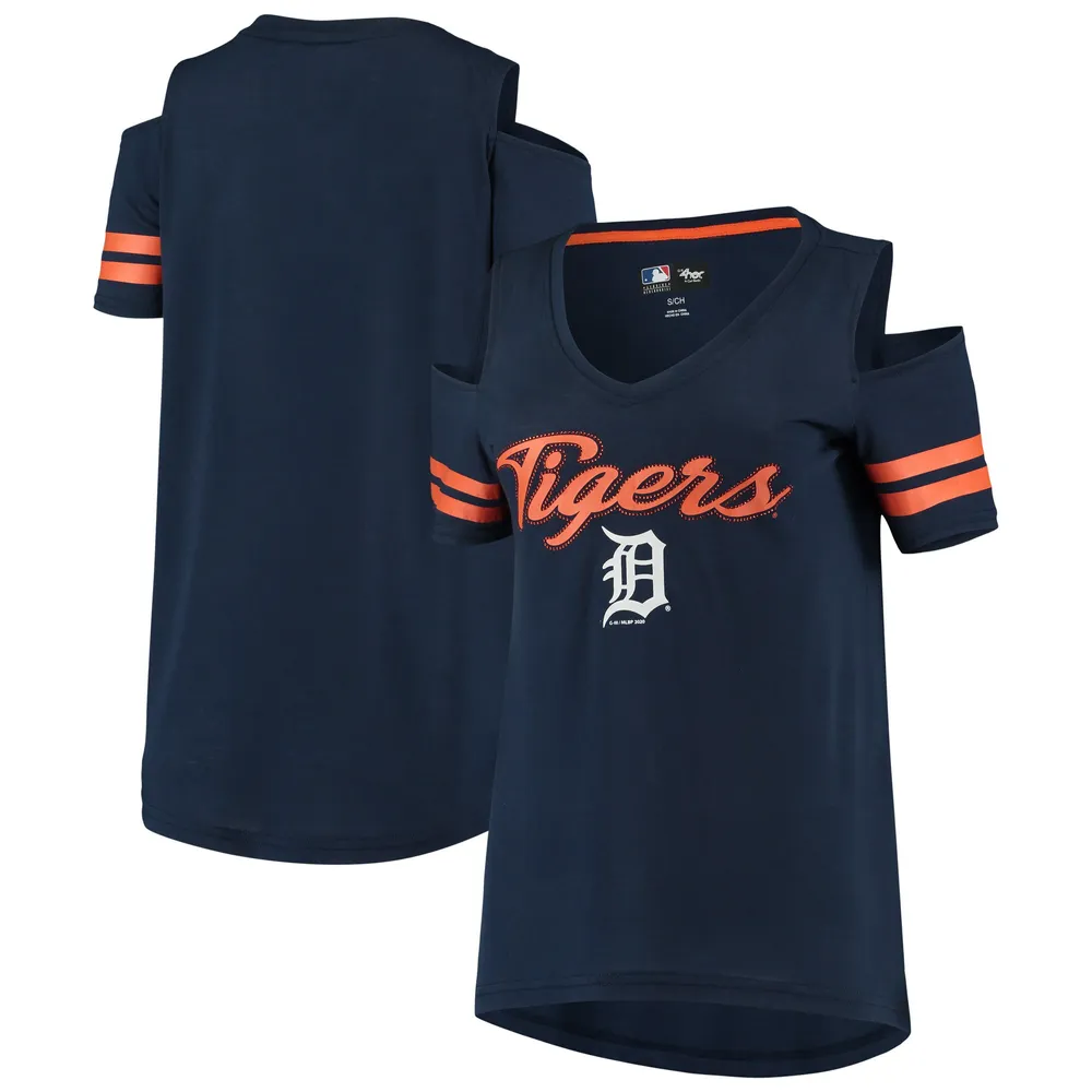 Detroit Tigers Fanatics Branded Women's Logo T-Shirt - Navy