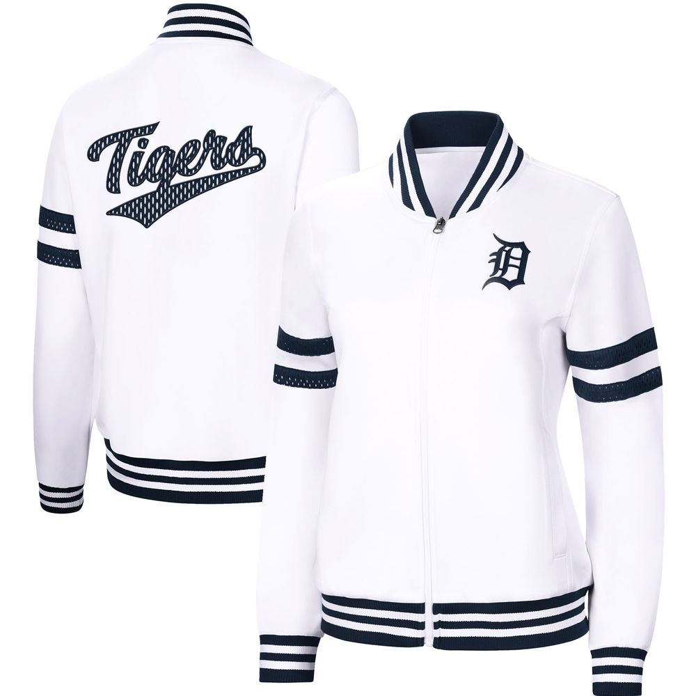 Women's G-III 4Her by Carl Banks White Detroit Tigers Pre-Game - Full-Zip Track Jacket