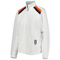 Veste de survêtement à glissière pleine longueur pour femme G-III 4Her by Carl Banks, blanc, Detroit Tigers Red Flag