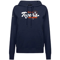 Women's Levelwear Navy Detroit Tigers Accolade Adorn Monument Pullover Hoodie