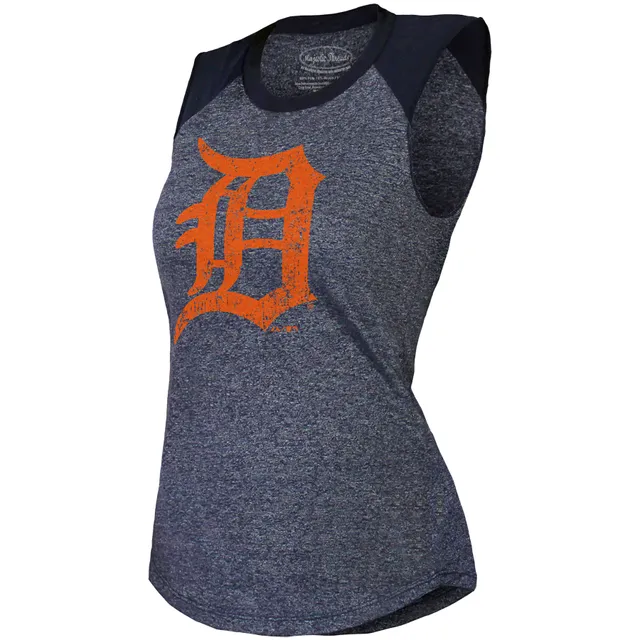 Women's Majestic Threads Royal Chicago Cubs Raglan Tri-Blend Muscle Tank Top