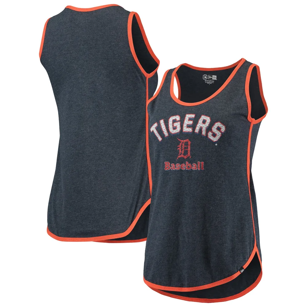 Detroit Tigers Women's Plus Size Racerback Tank Top - Navy