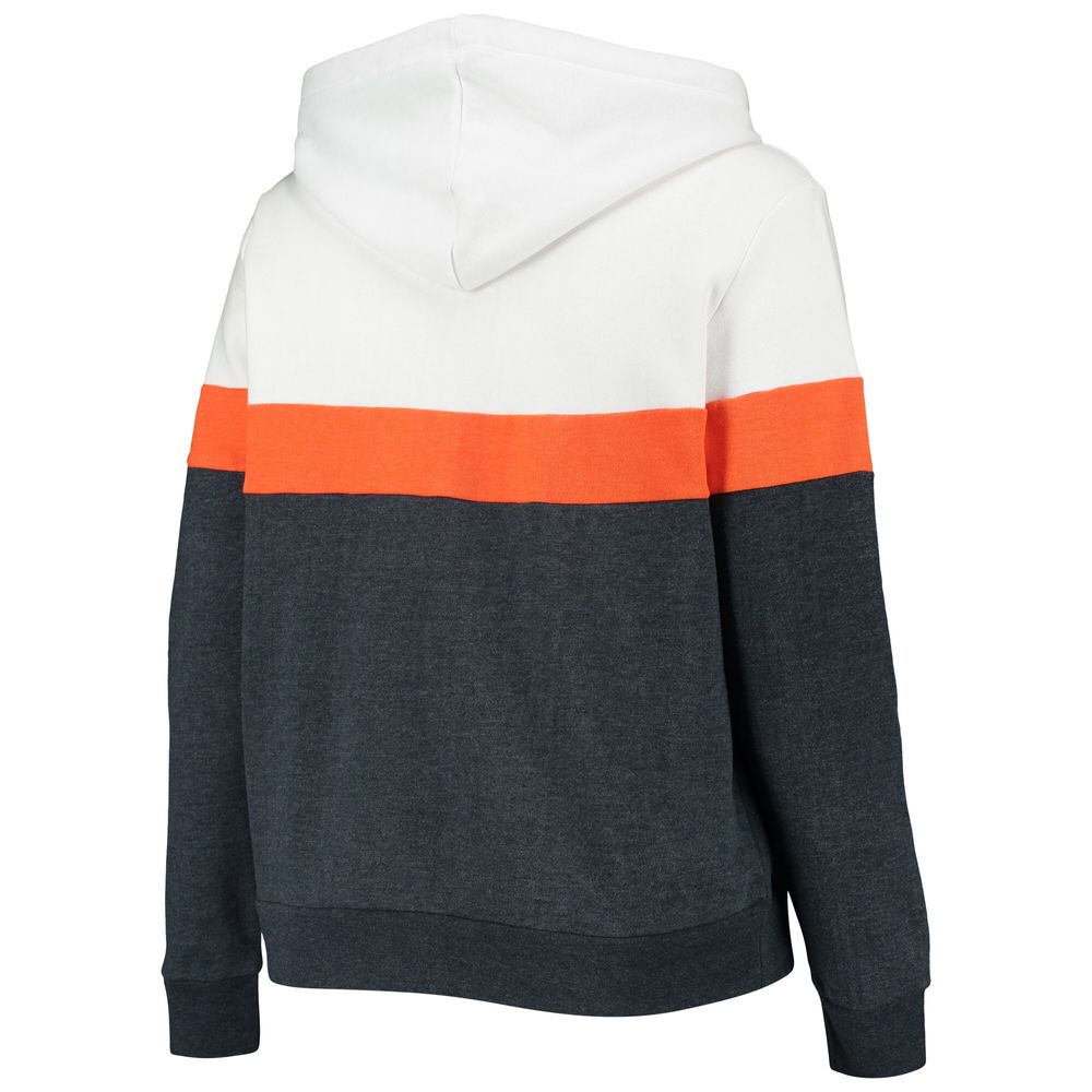 New Era Women's Navy Detroit Tigers Colorblock Full-Zip Hoodie