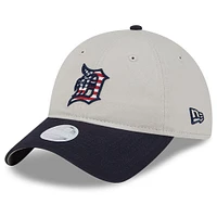 Casquette réglable New Era kaki/noir Detroit Tigers 2024 4 juillet 9TWENTY pour femme