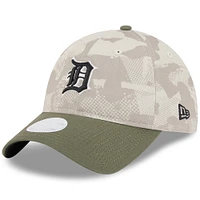 Casquette ajustable 9TWENTY pour femme, beige clair/olive, Detroit Tigers 2025, Armed Forces Day