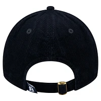 Casquette ajustable en velours côtelé 9TWENTY bleu marine Detroit Tigers de New Era pour femme