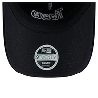 Casquette ajustable en velours côtelé 9TWENTY bleu marine Detroit Tigers de New Era pour femme
