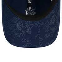 Casquette ajustable 9TWENTY à imprimé floral ton sur ton bleu marine Detroit Tigers de New Era pour femme